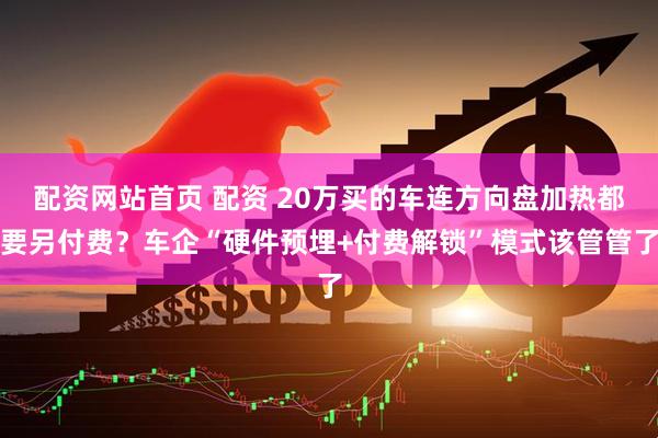配资网站首页 配资 20万买的车连方向盘加热都要另付费？车企“硬件预埋+付费解锁”模式该管管了